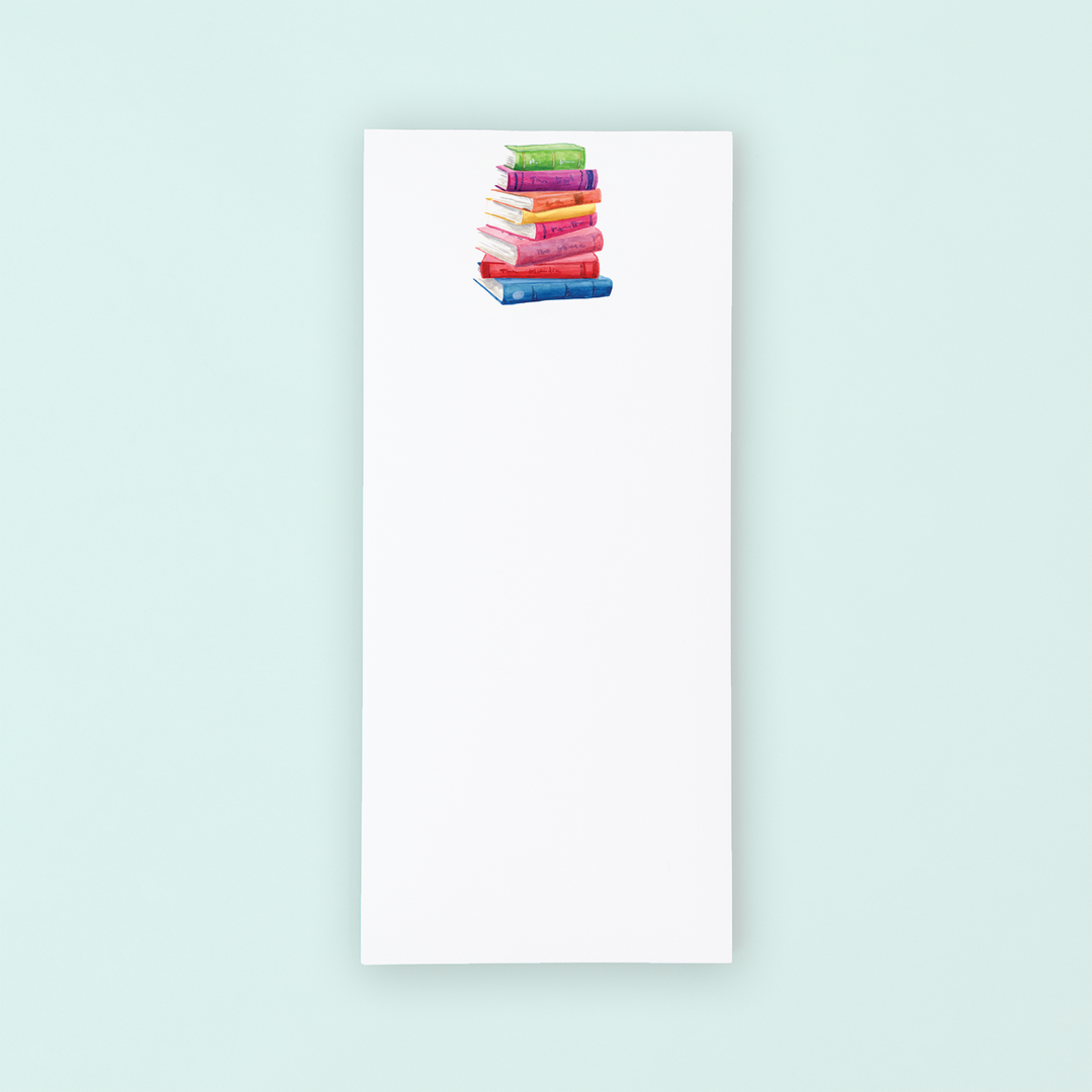 Pastel Book Stack Lists Pad