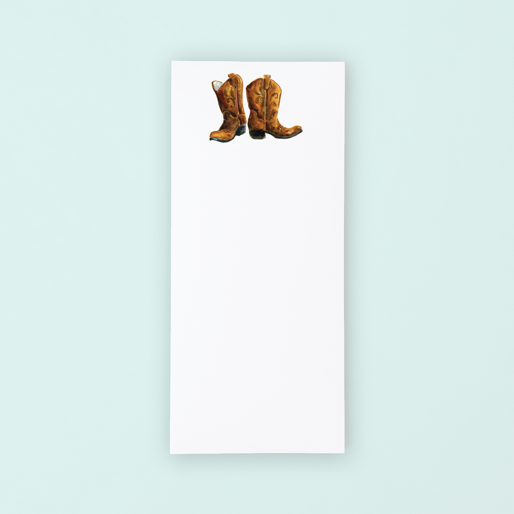 Cowboy Boots Lists Pad