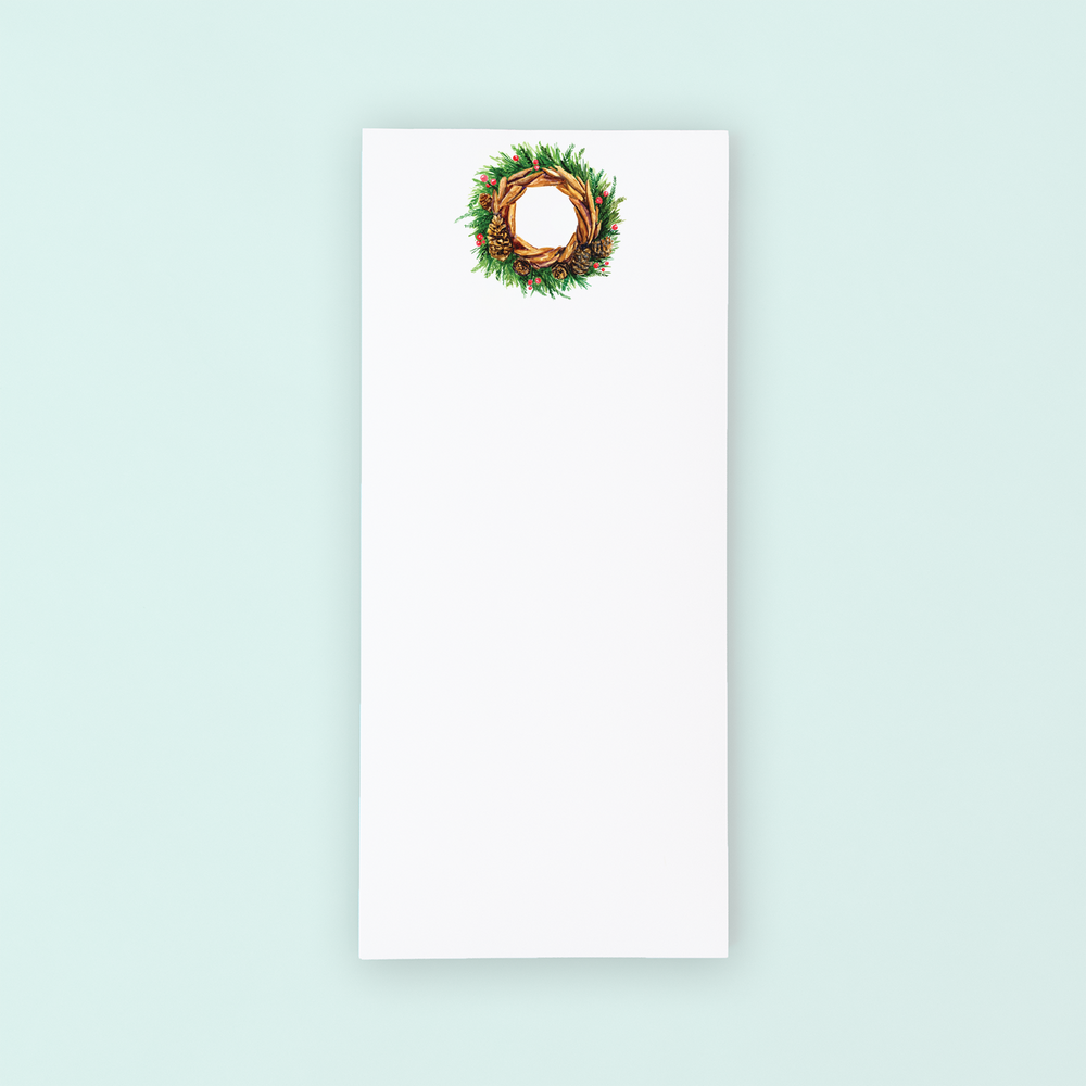 Wooden Wreath Lists Pad