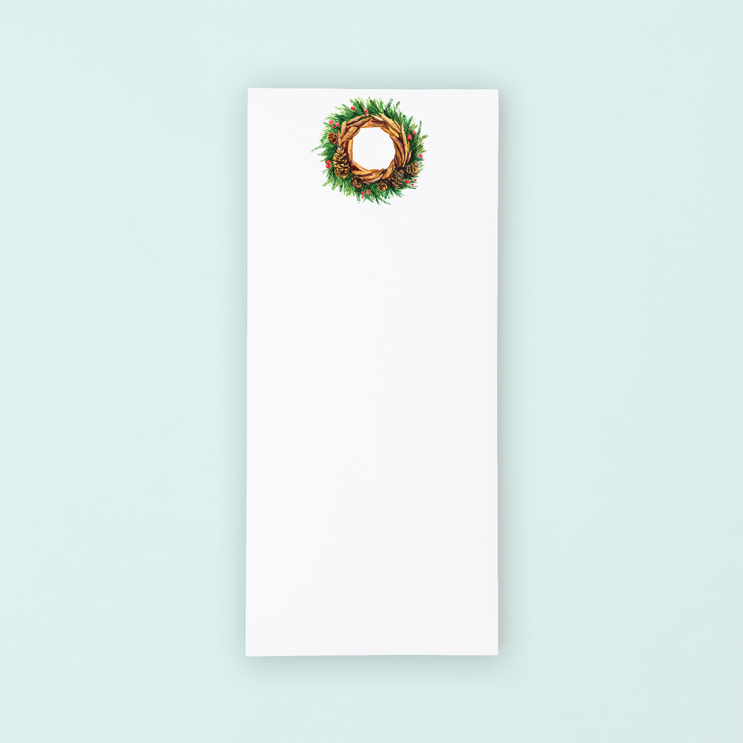 Wooden Wreath Lists Pad