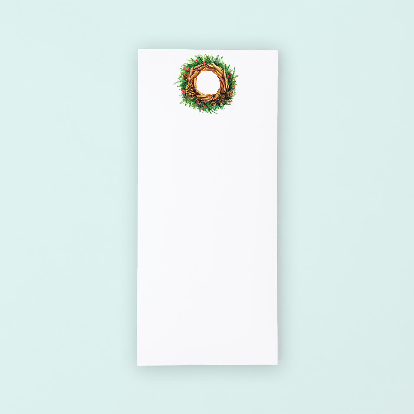 Wooden Wreath Lists Pad