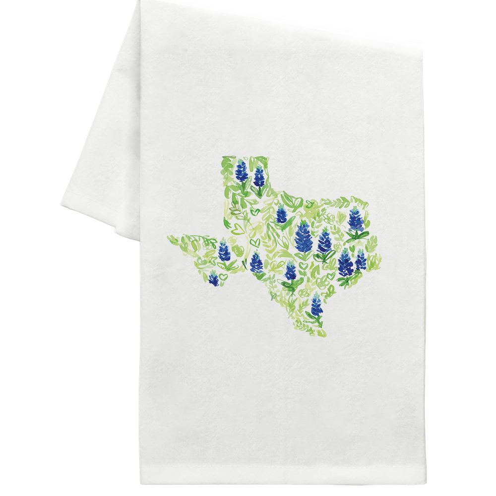 Texas In Bluebonnets Tea Towel