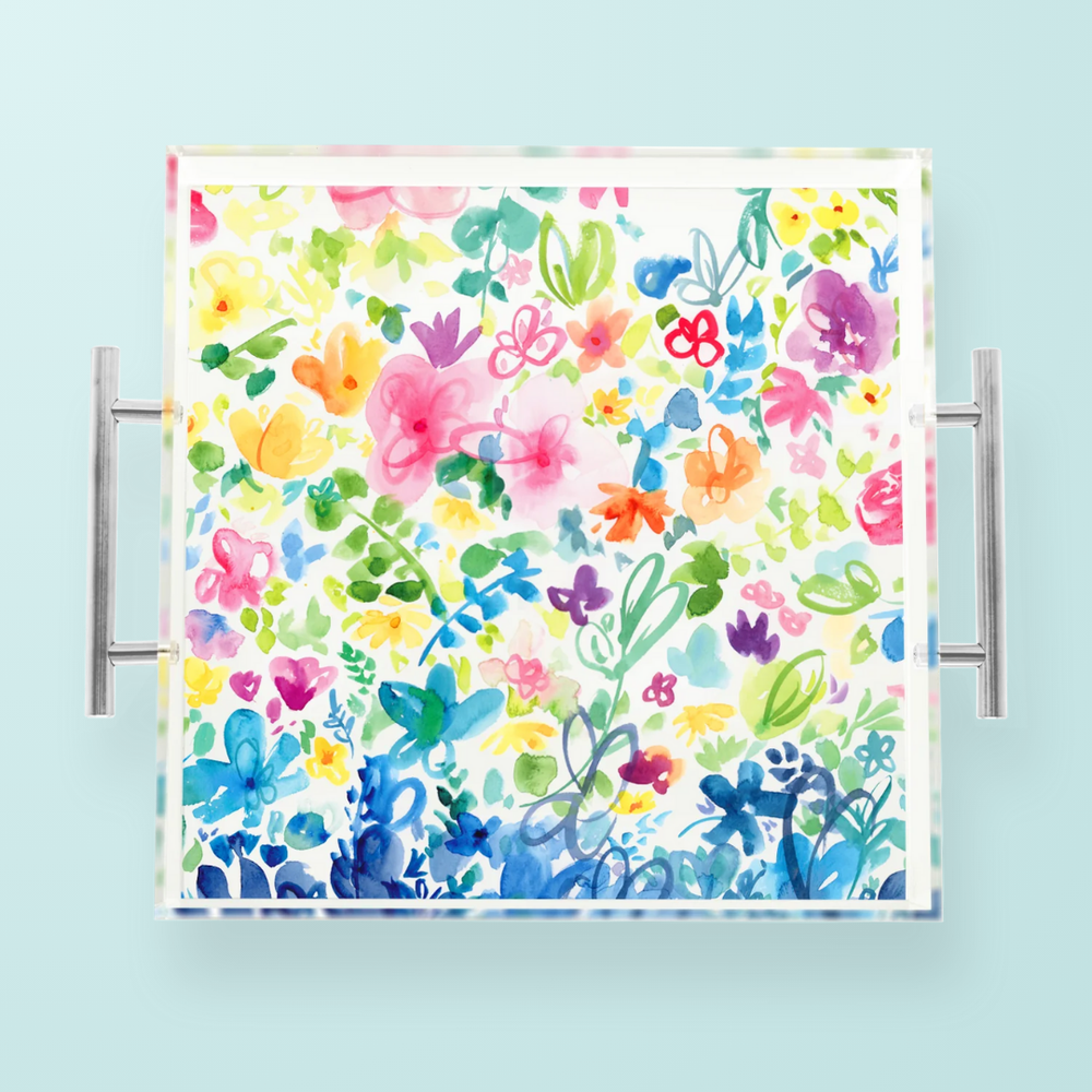 Spring Florals Acrylic Tray