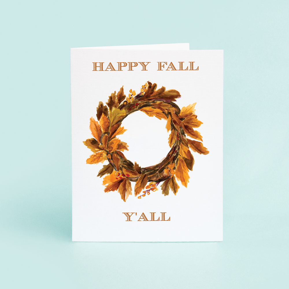 Fall Wreath "Happy Fall Y'all"