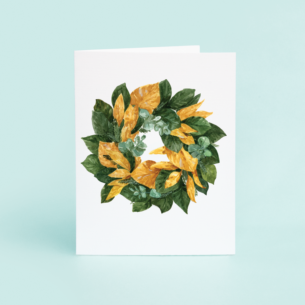 Golden Magnolia Wreath