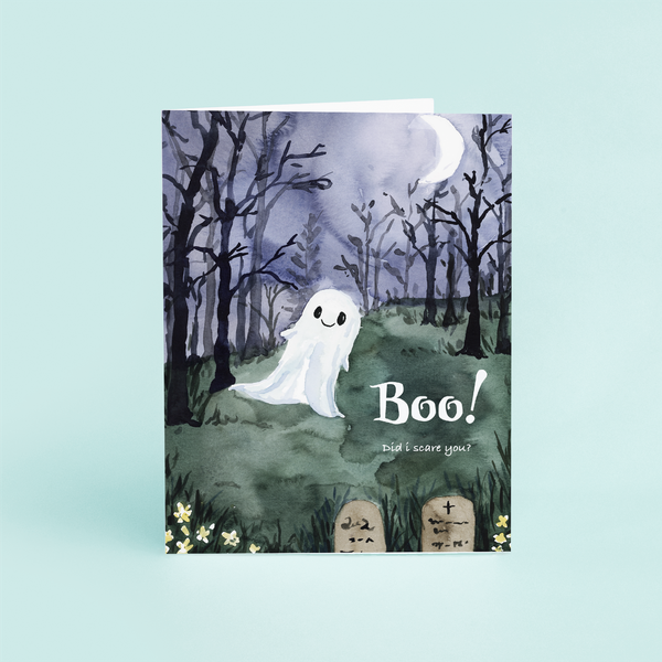 Cute Ghost "Boo! Did I Scare You?"