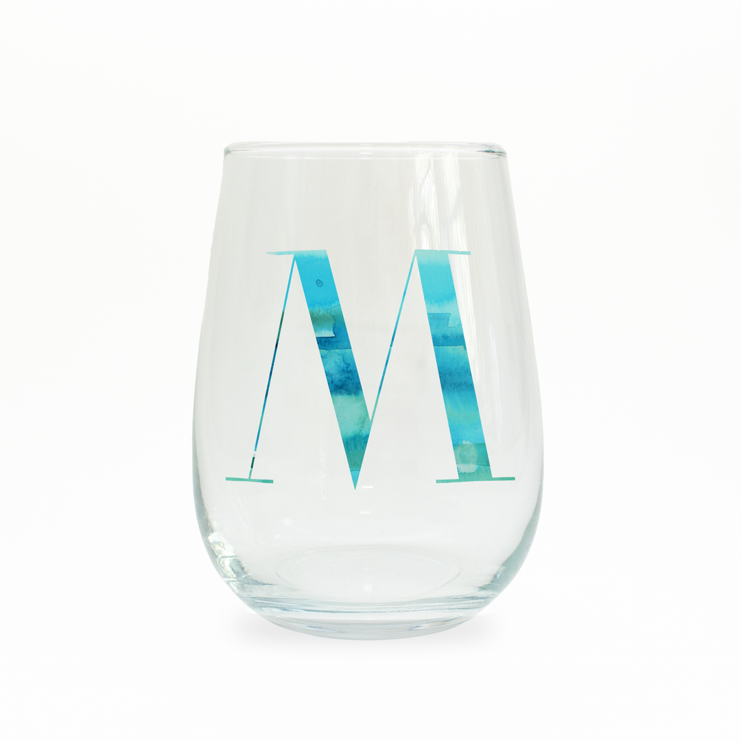 M Monogram Stemless Wine Glass