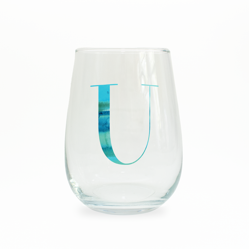 U Monogram Stemless Wine Glass