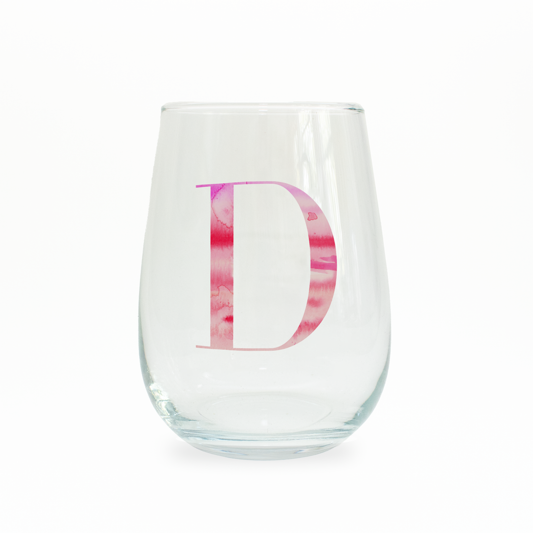 D Monogram Stemless Wine Glass