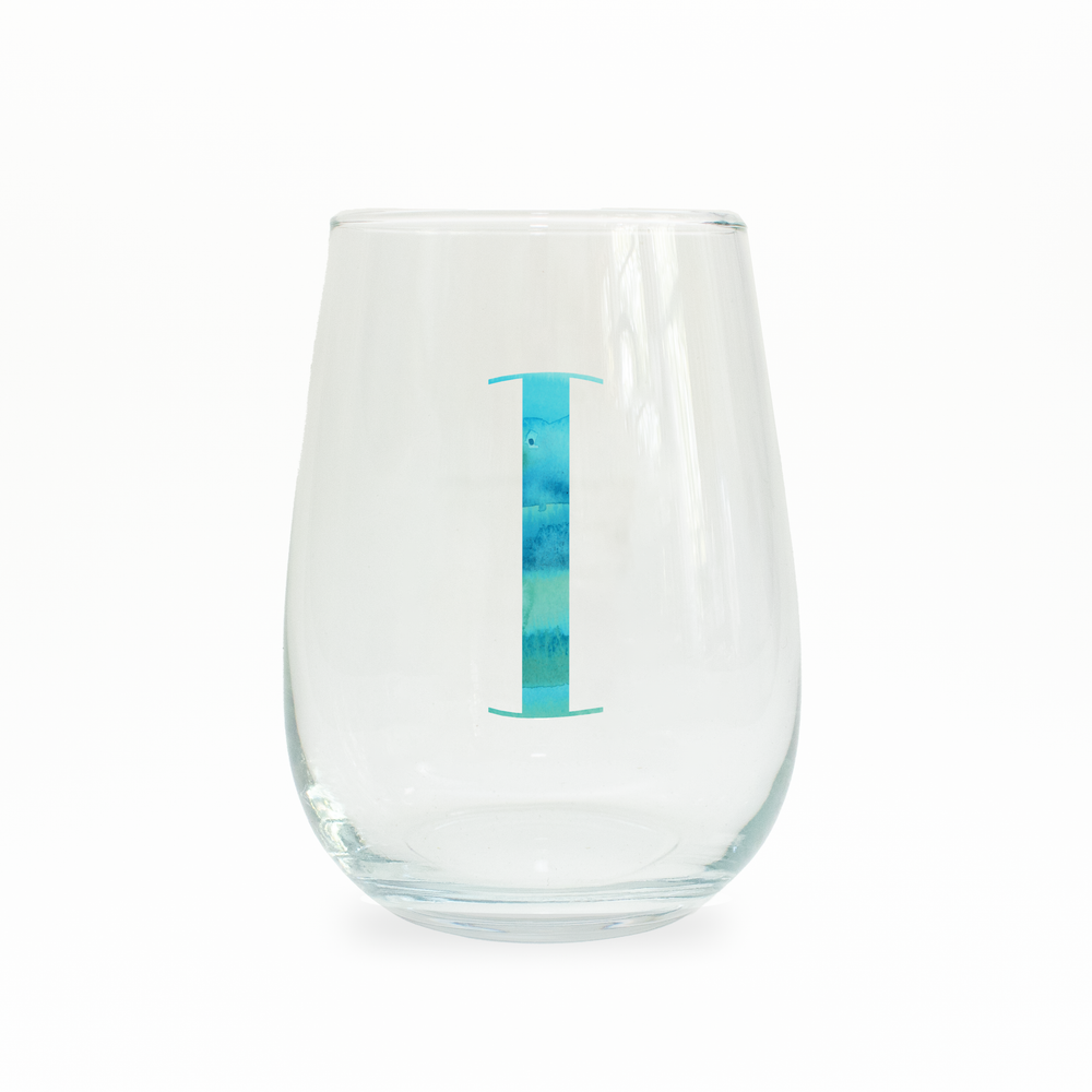 I Monogram Stemless Wine Glass