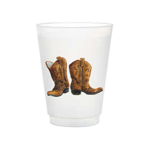 Cowboy Boots Frosted Cups