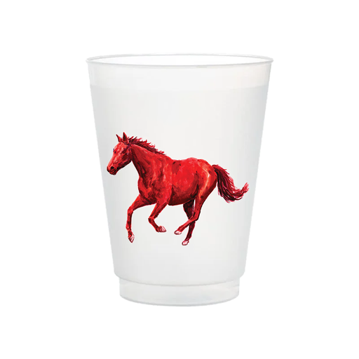 Red Mustang Frosted Cups