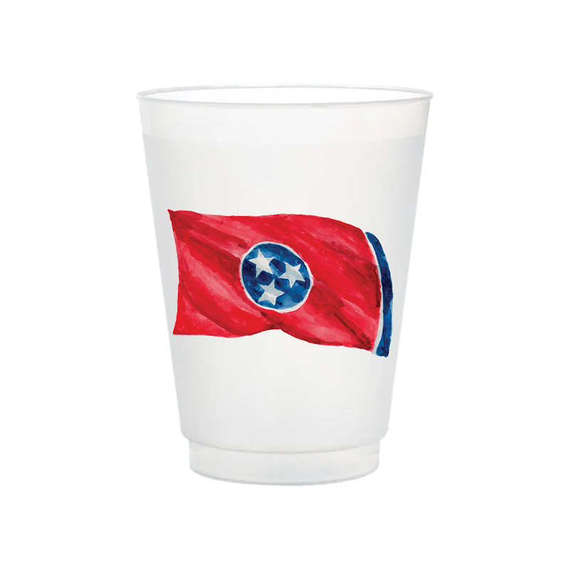 Tennessee Flag Frosted Cups