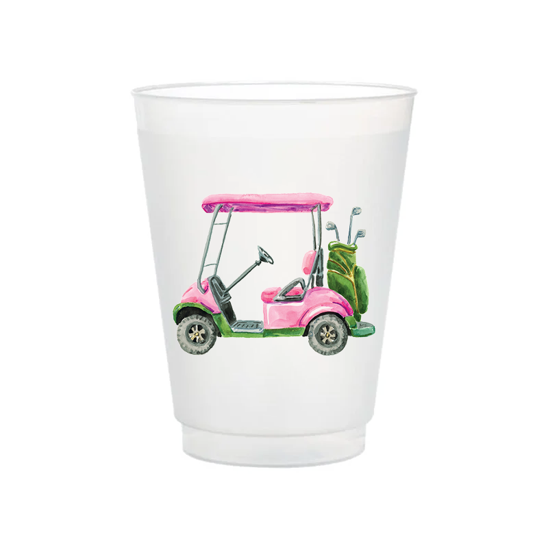 Golf Cart Frosted Cups