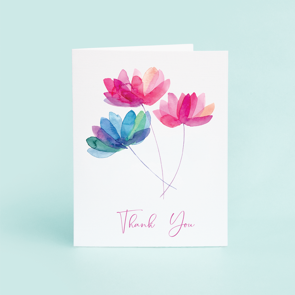 
                      
                        Watercolor Flowers "Thank You"
                      
                    