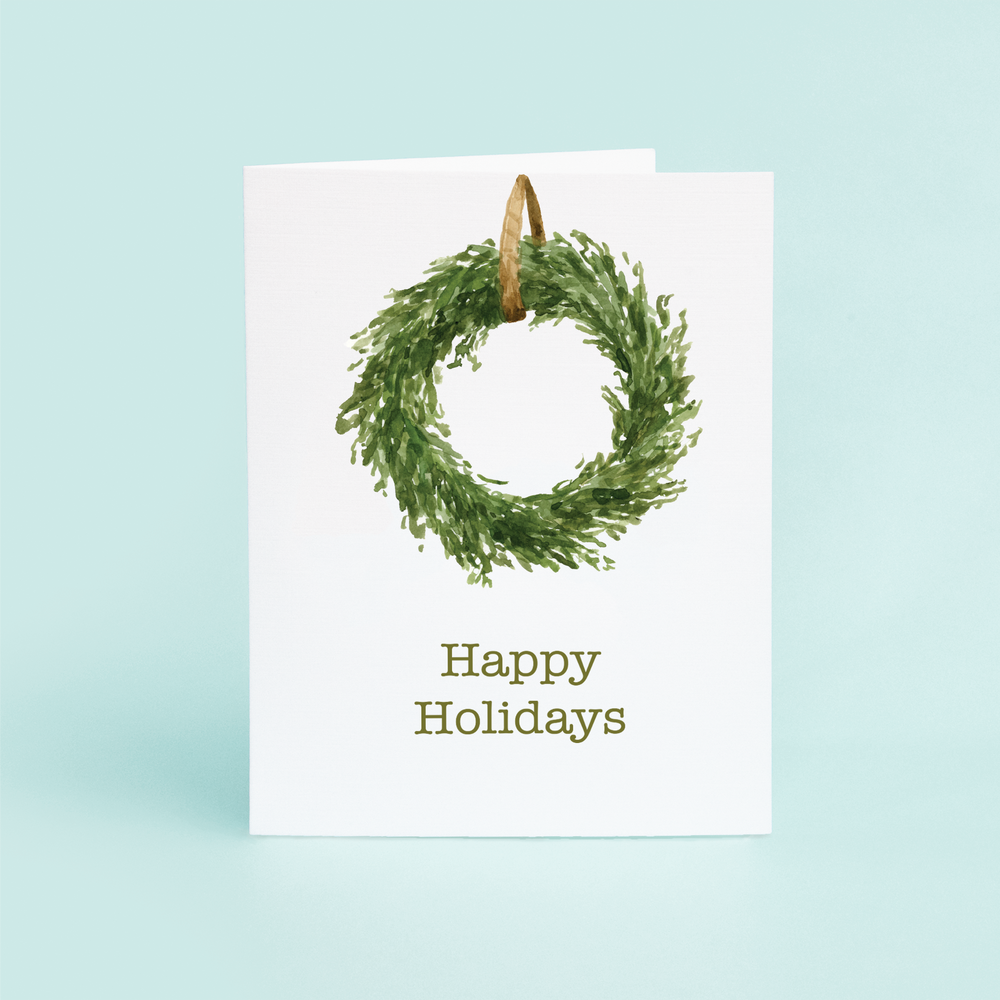 
                      
                        Simple Wreath "Happy Holidays"
                      
                    