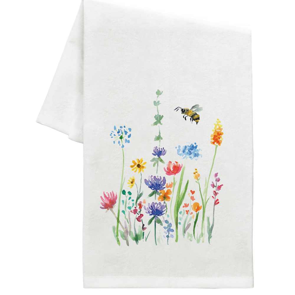 Spring Wildflowers Tea Towel