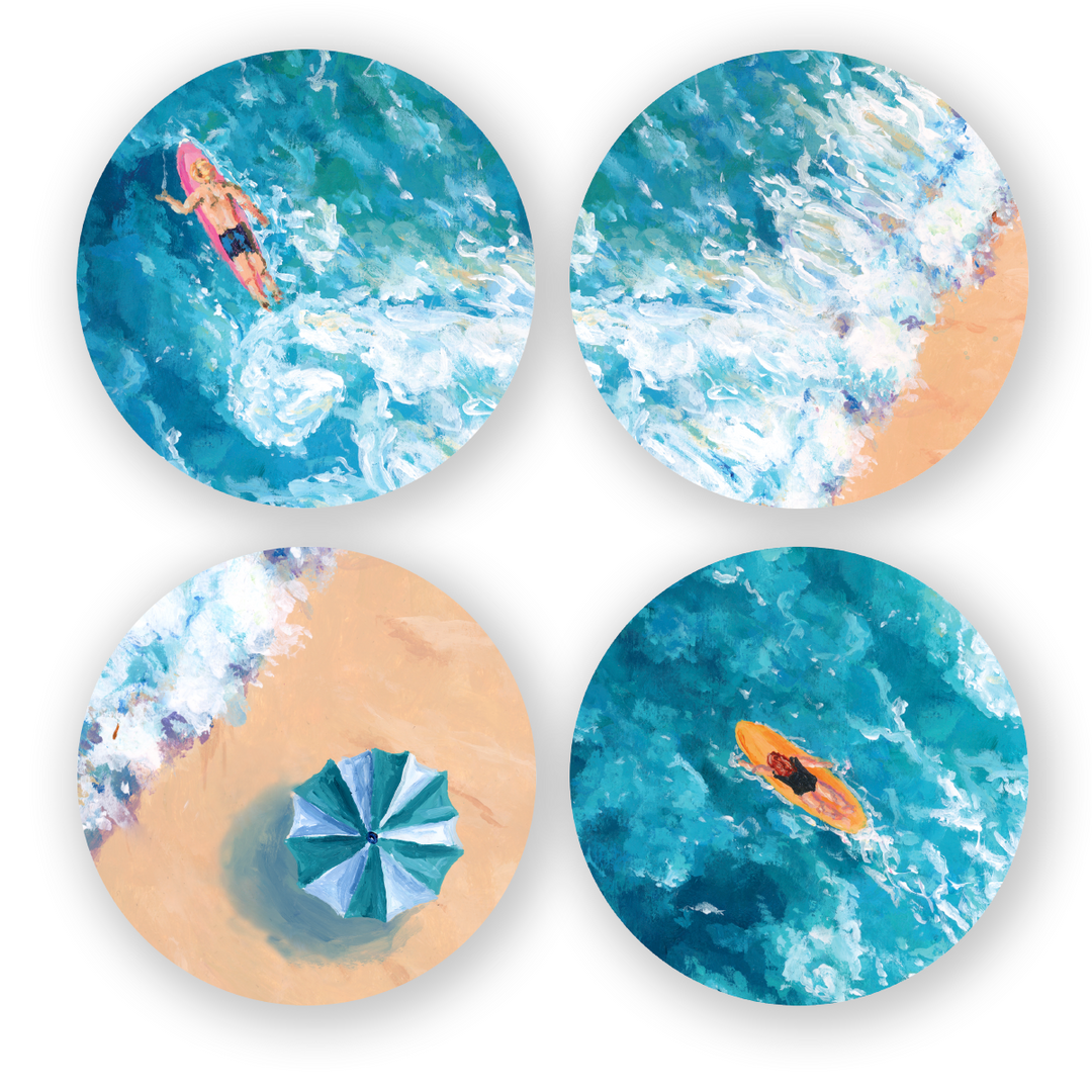 Life Well Surfed Coaster Set