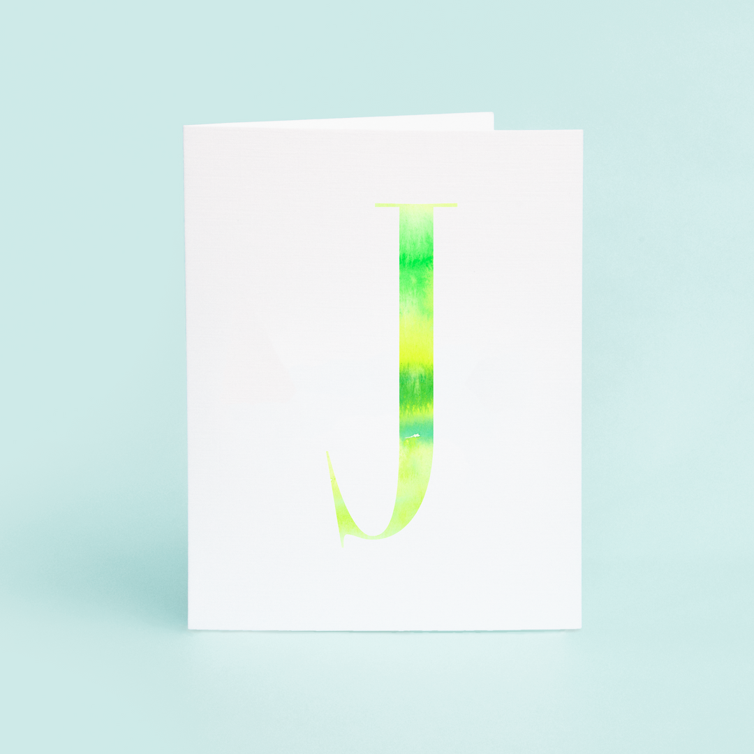 J Folded Card