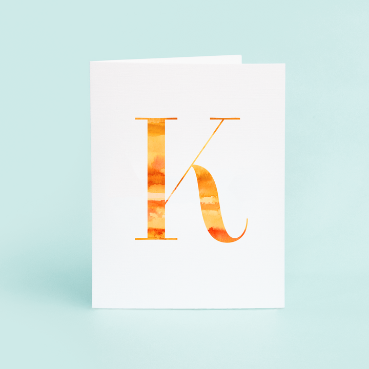 K Folded Card