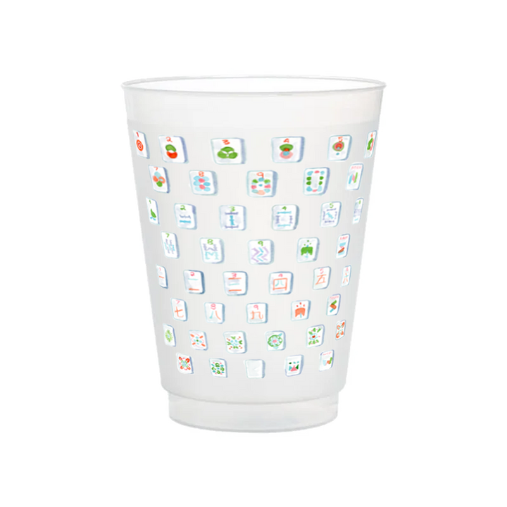 Mahjong Tiles Frosted Cups