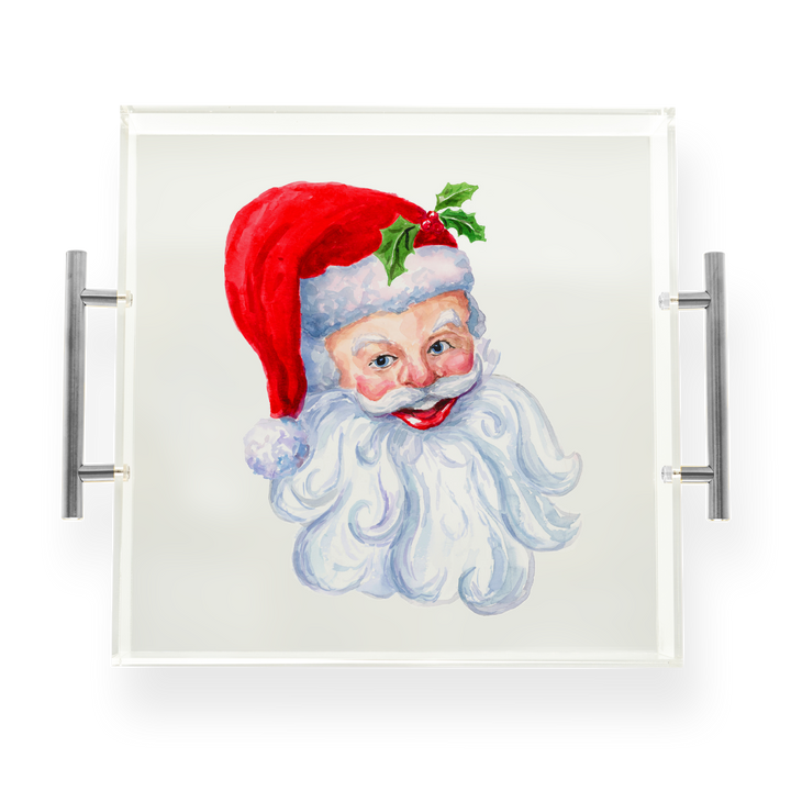 Santa Face Acrylic Tray