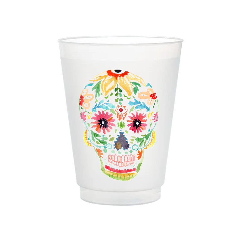 Sugar Skull Frosted Cups