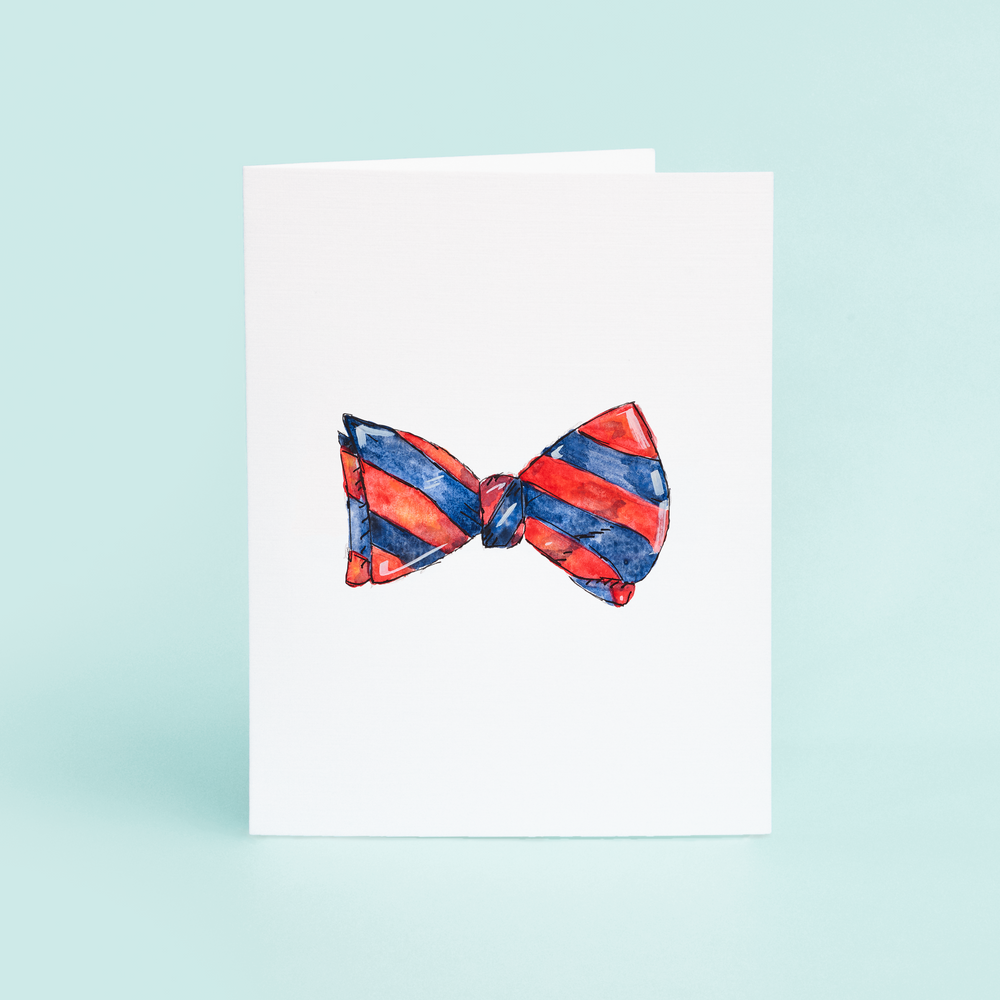 Red Striped Bowtie