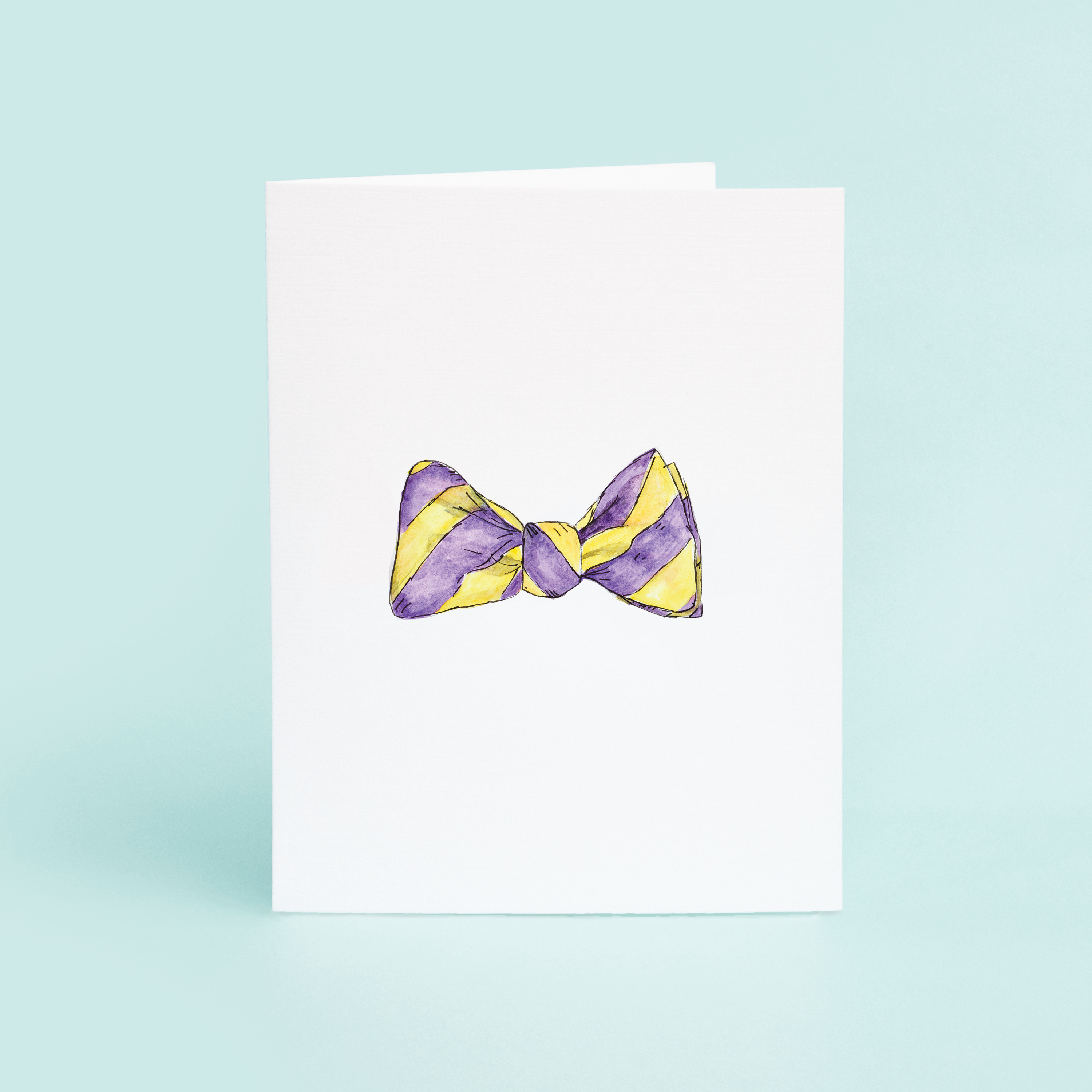 purple and gold bowtie