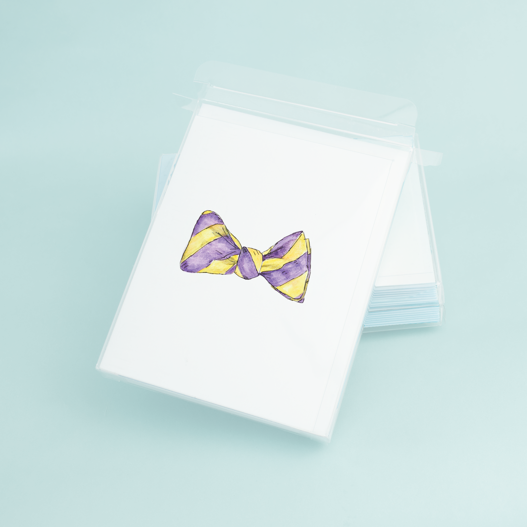 Purple and Gold Bowtie