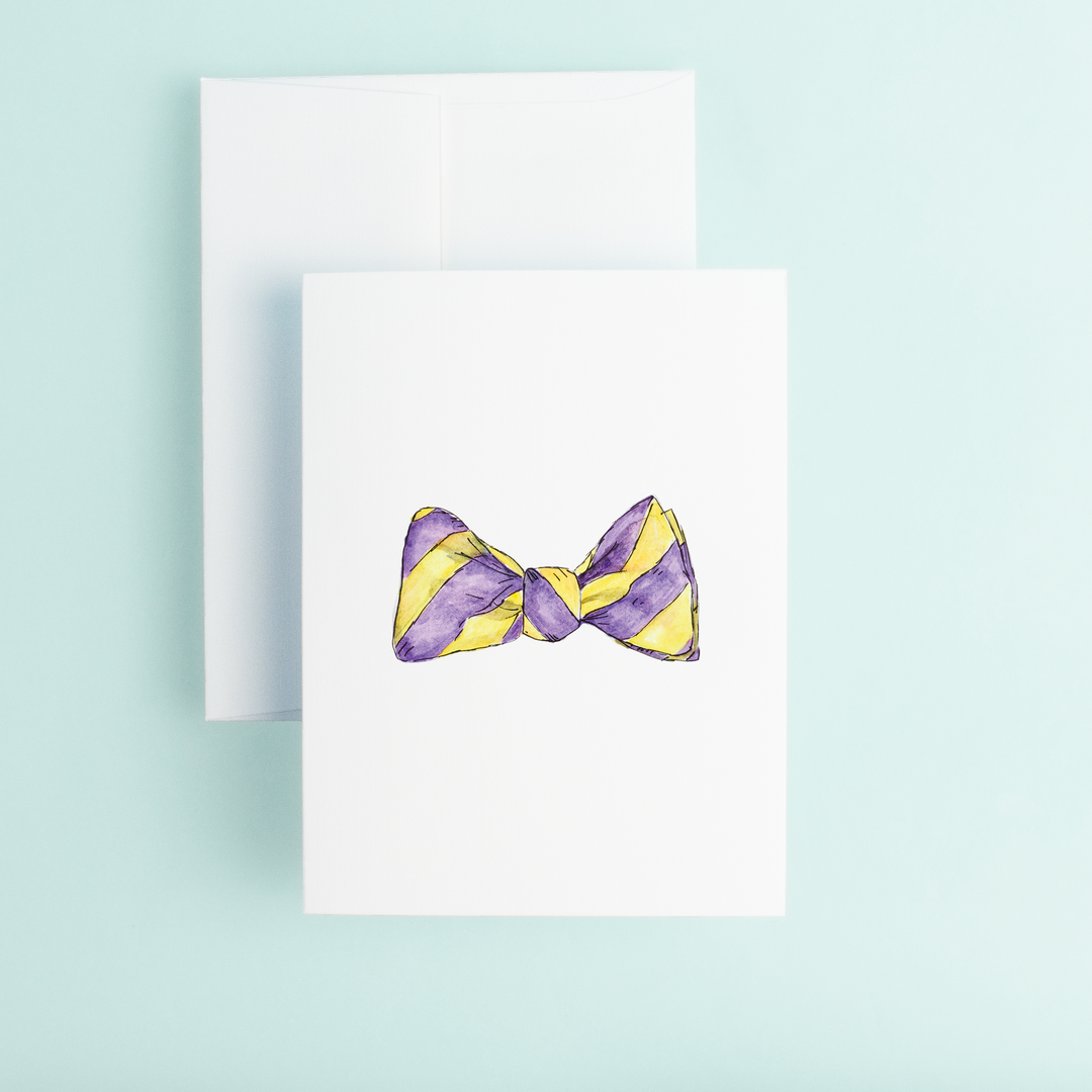 Purple and Gold Bowtie