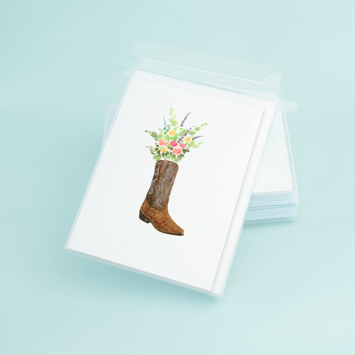 Texas Boot With Flowers