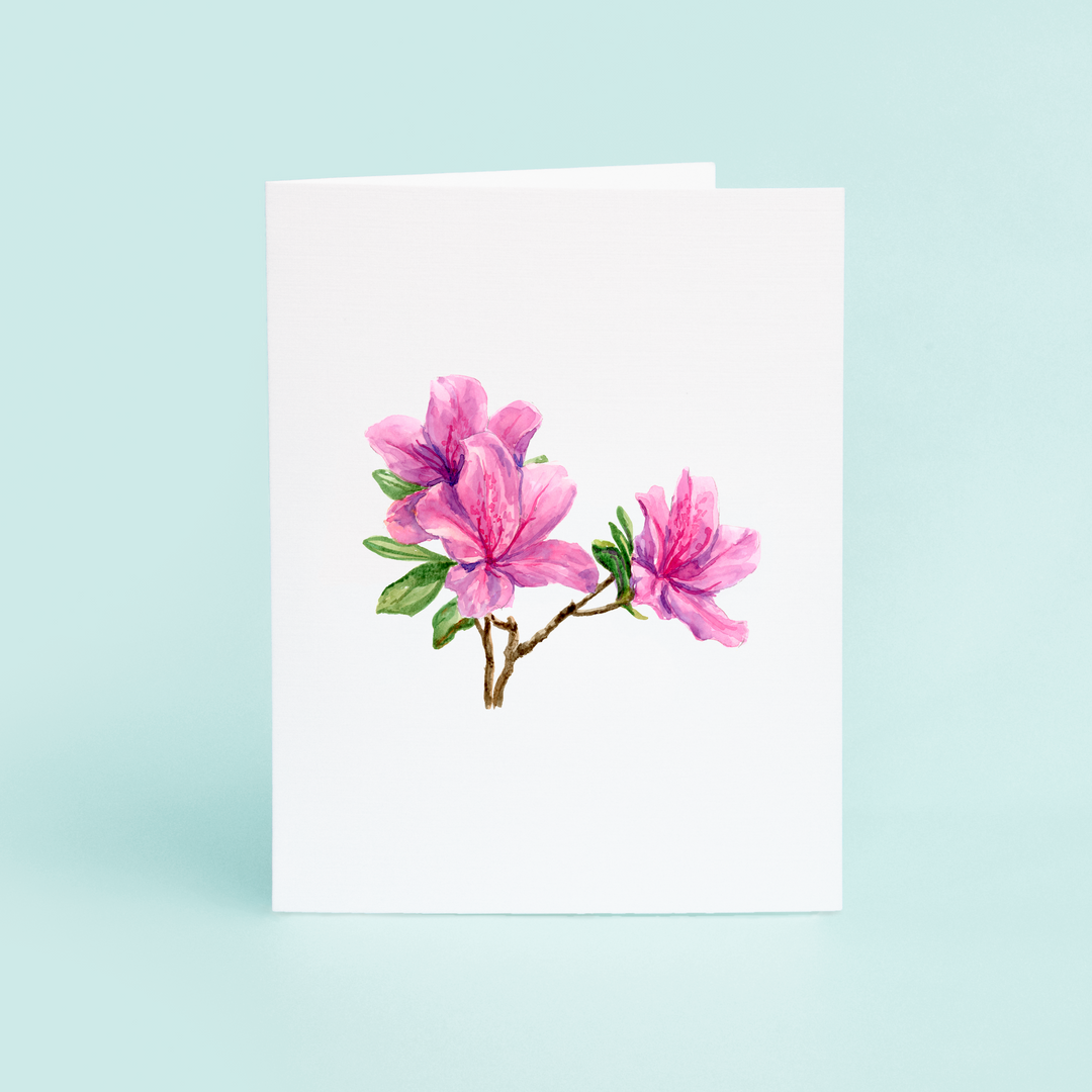 Azaleas Greeting Card | Watercolor Art – Taylor Paladino