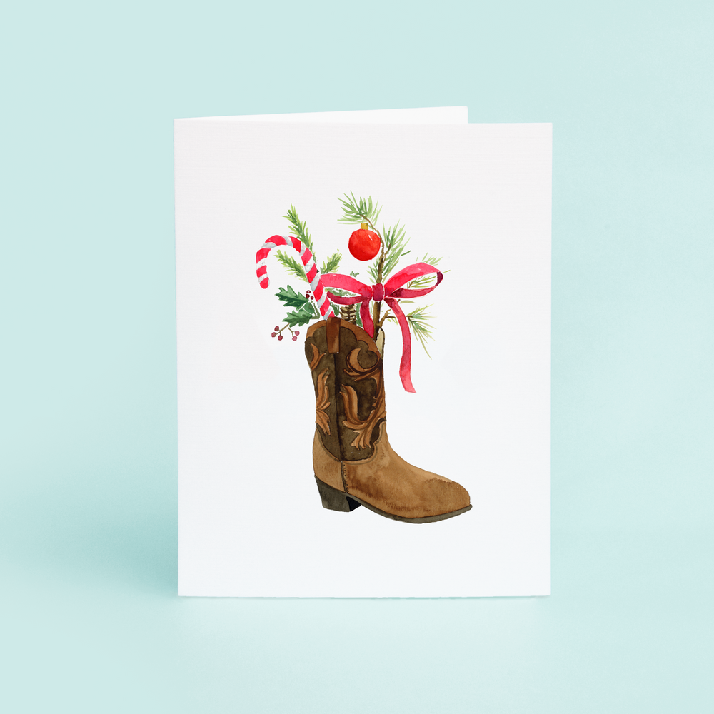 Christmas Cowboy Boot