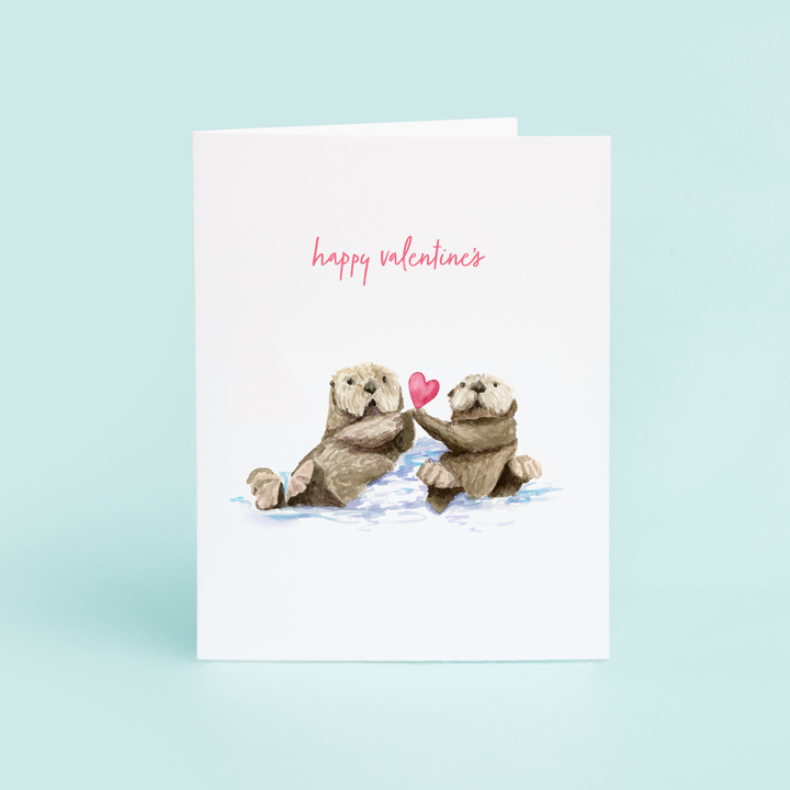 Lovely Otters "Happy Valentine's"