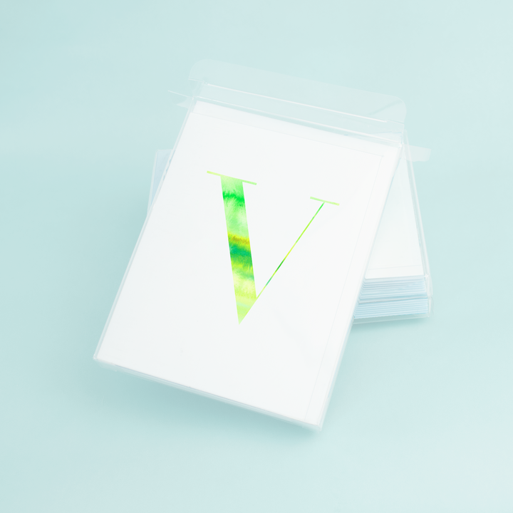 V Folded Card